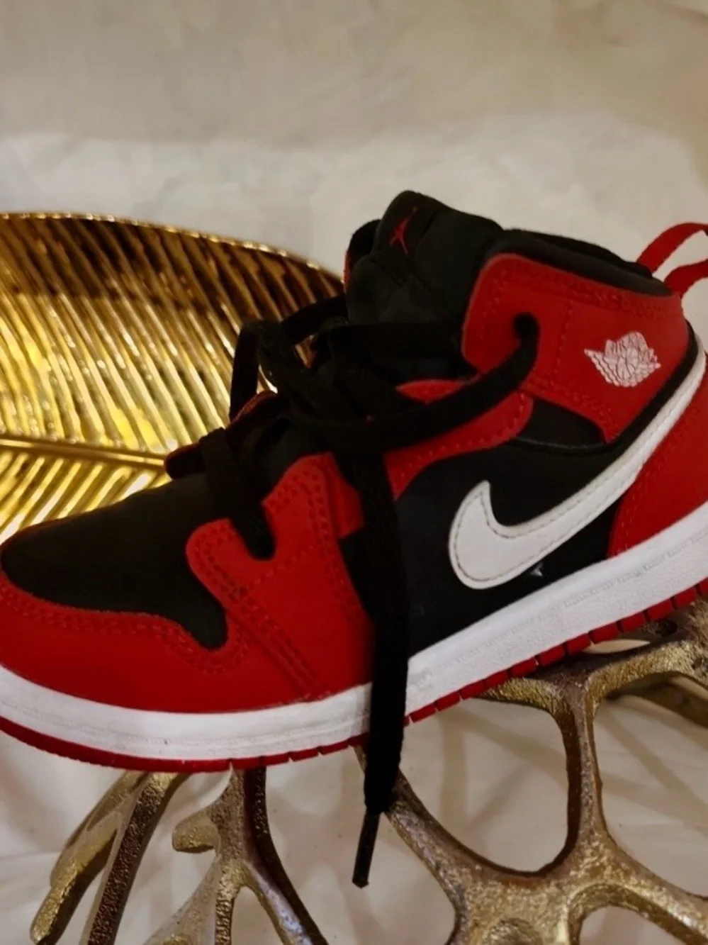 Nike Kids' Red and Black High-Top Sneakers